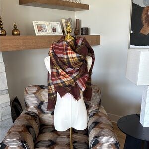 Beautiful Plaid Blanket Scarf